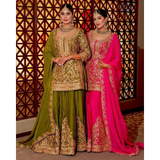 ZD- 10095 New Designer Party Top Sharara & Dupatta Set