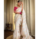 BEAUTIFUL RICH PALLU & JACQUARD WORK ON ALL OVER THE SAREE