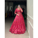 NNK1136PNK- Floral Print Lehenga