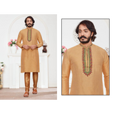 Silk Embroidery Work MEN Kurta With Pajama Set - SIZE 46