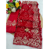 Premium Bandhej Saree UNSTITCHED BLOUSE