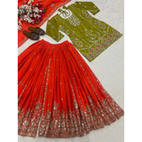 (ND-5049) Heavy chinnon silk palazzo suit