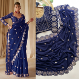 New Launching Bollywood BlockBuster Orignal Mirror Design Saree