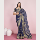 Designer Chiffon Silk Party Wear Saree