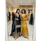 WW-1273 Chinon Silk Top Sharara & Dupatta