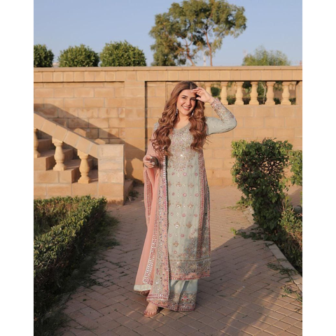 ZD-10099 New Designer Party Sharara Suit & Dupatta Set