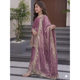 ST-0122 Kids Wear Attractive silk embroidery Kurta Set
