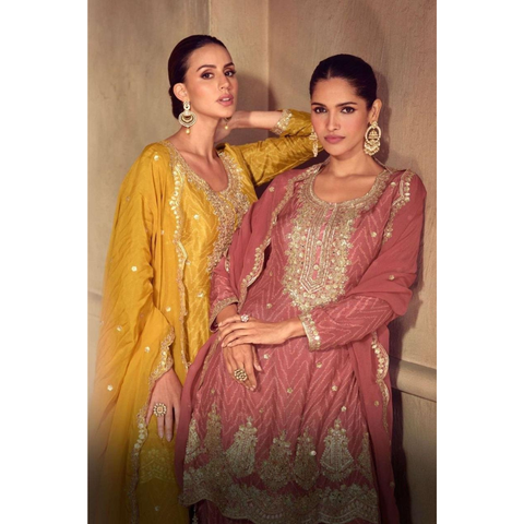 GULKAYRA DESIGNER TOP PLAZZO AND  DUPATTA