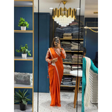 HB-201 Hirva Beauty Embroidery Coding Work Ready to wear Saree