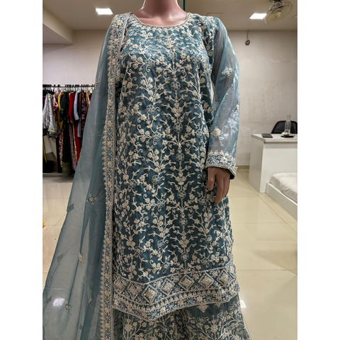 Beautiful PASTEL COLORS Handwork Sharara suits