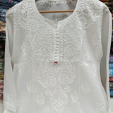 Cotton Chikankari Kurtis