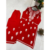 BE-145 DESIGNER WEAR KURTA PLAZZO PAIR