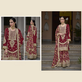 Multicolor FLORAL Gharara Set