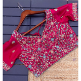 GEORGETTE EMBROIDERED Sarees Ready Blouse