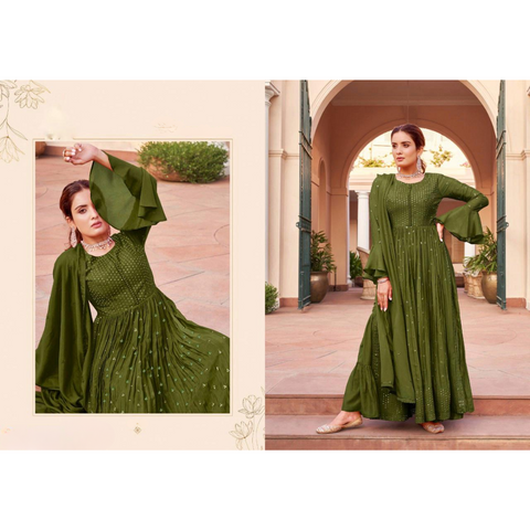 SCHIFFLI WORK STYLE Designer Party wear suits