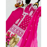 Z-9282 New Designer Party Top Pant & Dupatta Set