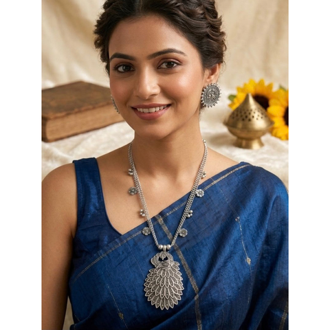 Oxidised Locket Chain Jewelry Sets