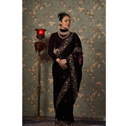 Velvet Designer Sarees