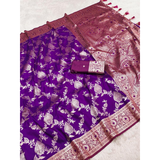 Soft Banarasi Silk Zari Work Saree