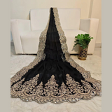 Designer Chiffon Georgette Fabric Cut- Work Style Saree