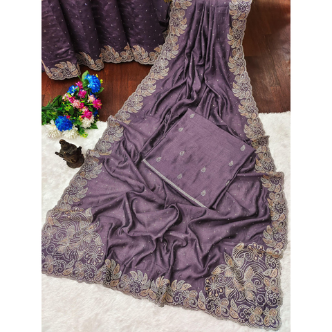 Beautiful Designer Diamond Style Work Collection Saree