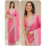 PURE SOFT  RANGOLI PRE-STITCHED SAREES