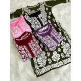 RAYON HEAVY Chikankari work sets