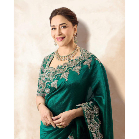 Bollywood Designer Saree- GLAMOROUS STATEMENT Stitched Blouse