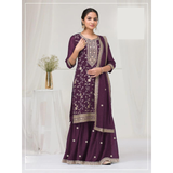 Heavy Embroidery Work Sharara Suit