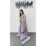 Real Mirror Work Semi Gajji Silk Soft and Smooth Saree