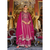 BARBIE - 562 PREMIUM Multicolor Chinon Silk Palazzo Set