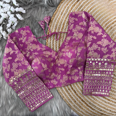 DOLA SILK FULL SLEEVES BLOUSE SIZE 38-40