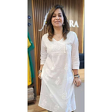 Cotton Voil Chikankari Kurti