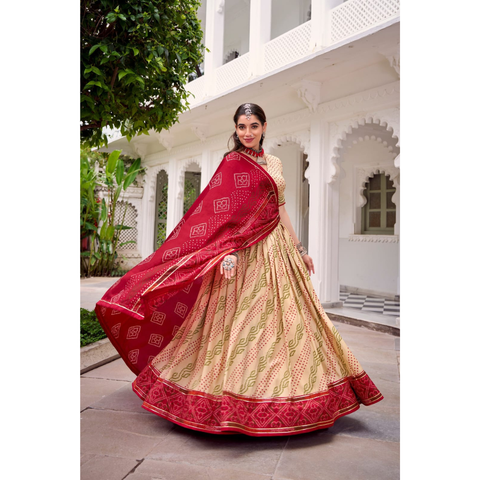 LNB125- GAURI BANDHINI STYLE LEHENGA COLLECTION