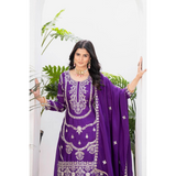 ZD-Series New Designer Party Top Sharara Dupatta Set