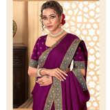 Elegant Lace Border Designer Sarees
