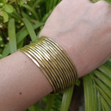 Gold n Silver Bangle style openable Bracelets