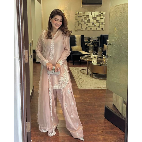 HK-1703 New Designer Collection In Roman Silk Top-Farshi Salwar