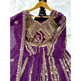 Noor Gold 1227 PARTY WEAR LONG TOP WITH LEHANGA