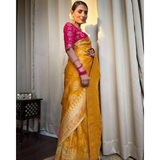 BEAUTIFUL RICH PALLU & JACQUARD WORK ON ALL OVER THE SAREE