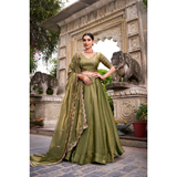 Lehenga Collection- PASTEL COLOR FENDI STYLE LEHENGA SIZE 40-42 READY