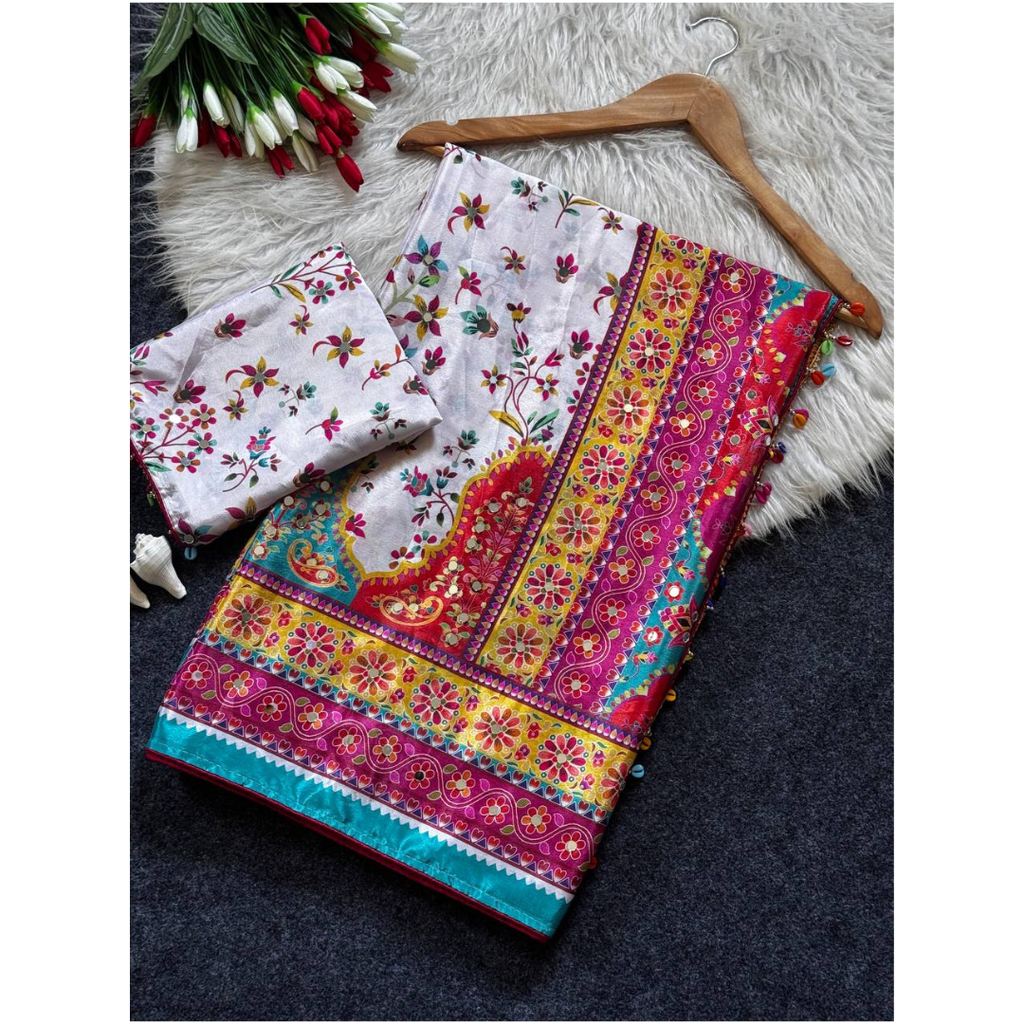 NEW VIRAL INSTRGRAM TOP TRENDING PRINT SAREE