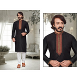 Silk Embroidery Work MEN Kurta With Pajama Set - SIZE 46