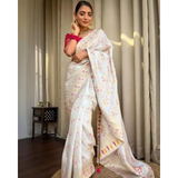 BEAUTIFUL RICH PALLU & JACQUARD WORK ON ALL OVER THE SAREE