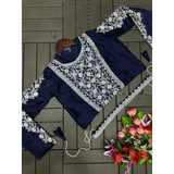 HB-201 Hirva Beauty Embroidery Coding Work Ready to wear Saree