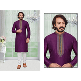 Silk Embroidery Work MEN Kurta With Pajama Set - SIZE 46