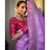 BEAUTIFUL RICH PALLU & JACQUARD WORK ON ALL OVER THE SAREE