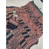SF- 1117 Semi Gajji Ajrakh Print with Mirror