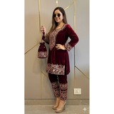 LC-1328 LAUNCHING NEW DESIGNER VELVET SUIT