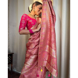 BEAUTIFUL RICH PALLU & JACQUARD WORK ON ALL OVER THE SAREE